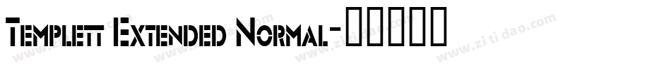 Templett Extended Normal字体转换